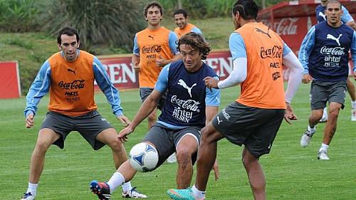 Uruguai treinando