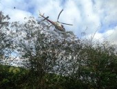 Até um helicóptero foi utilizado no socorro às vítimas