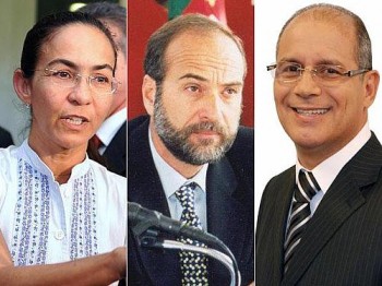 Heloísa Helena (à esq.) do Psol em Maceió; Roberto Tripoli (centro) do PV em São Paulo; e o Bispo Fernando Luiz (à dir.) do PSB em Belo Horizonte estão entre os mais votados.