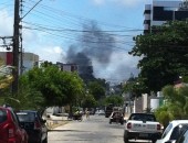 Fumaça foi registrada por moradores de Mangabeiras