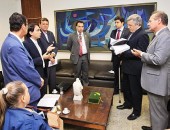 Renan esteve com o prefeito Rui Palmeira na audiência no Ministério da Saúde