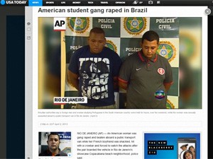 USA Today repercute caso da estudante americana estuprada no Rio