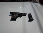 Arma que foi apreendida com a dupla, segundo a polícia