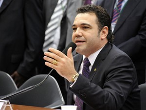 O deputado Marco Feliciano (PSC-SP), durante sessão da Comissão de Direitos Humanos