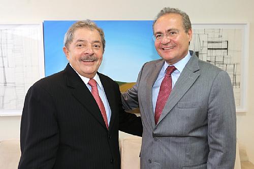 Ex-presidente Lula e o presidente do Senado, Renan Calheiros, se reuniram em São Paulo
