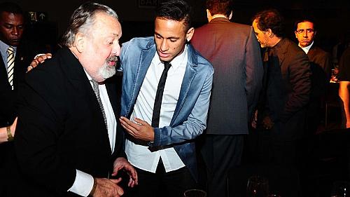 Neymar e o Presidente do Santos