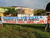 Em Penedo o protesto foi mais discreto, mas está ganhando a adesão da população