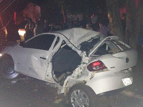 Motorista capotou o carro em Matelândia