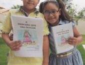 Menino de 7 anos escreve livro para incentivar a irmã de 5 a usar óculos, em Goiânia