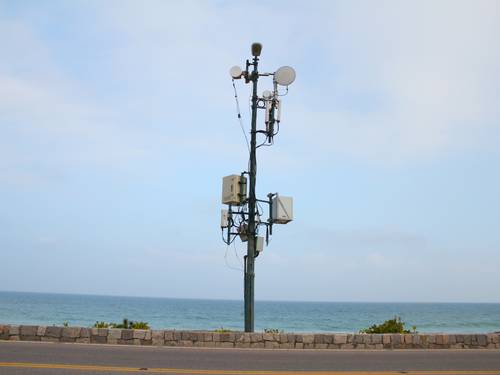 No Recreio dos Bandeirantes, zona oeste do Rio, antena foi instalada em poste