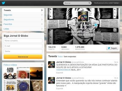 Anonymous invade perfil do jornal O Globo no Twitter