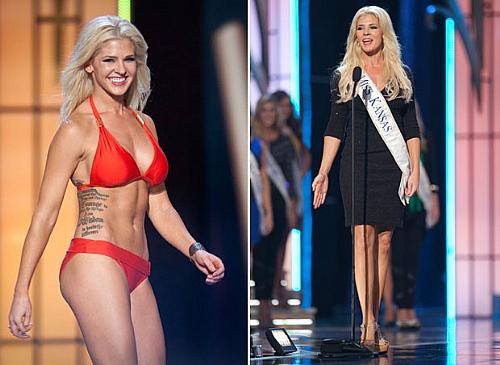 Sargento dos EUA após tornar-se MIss Kansas disputa título do Miss América