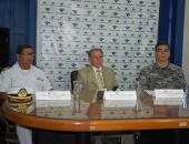 Receita Federal, Força Nacional e Marinha do Brasil concedem coletiva