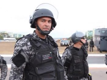 O capitão Alexandre Bruno da Rocha, que afirmou que agrediu manifestantes "porque quis"