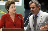 Dilma e Aécio na disputa pela presidência