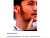 post da ex-BBB Priscila comentando a marca no pescoço de Neymar durante entrevista para o