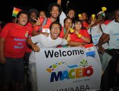 Africanos vão a Praia de Pajuçara recepcionar a seleção de Gana