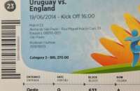 Entrada para jogo entre Uruguai e Inglaterra, na Arena Corinthians, cujo assento referente não existia