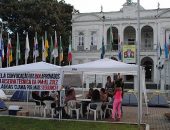 Reserva técnica da PM monta acampamento na Praça dos Martírios