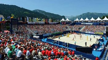 Arena de Gstaad, na Suíça, durante a final do Grand Slam de 2013