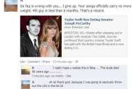 Notícia falsa relatando o namoro da cantora Taylor Swift com um senador foi amplamente compartilhado na rede social