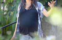 Mila Kunis, grávida, em Los Angeles, nos Estados Unidos