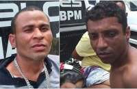 José Dalmir Neto, 30 anos, e Madson Nunes de Melo presos em flagrante com Fiat Uno de cor azul e placa NMA-3066 e uma arma