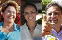 Dilma Rousseff, Marina Sila e Aécio Neves