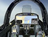 Projeto do cockpit exclusivo do Gripen a pedido do Brasil, com um display panorâmico