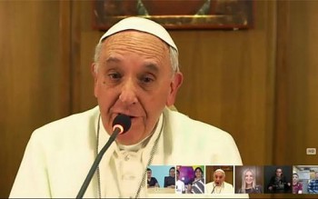 O Papa Francisco participou de videoconferência com estudantes de cinco países