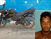 Motocicleta que foi roubada de um mototaxista foi localizada com Valmir José do Nascimento, de 22 anos