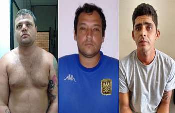 Rafael Frey Biehl, 30 anos, Rafael Dorville de Melo, 32 anos, e Thiago Amâncio da Silva, 29 anos.