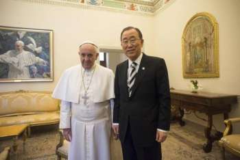 Papa Francisco e secretário-geral da ONU discutem aquecimento global em reunião reservada no Vaticano