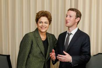 Presidenta Dilma Rousseff durante encontro com Presidente do Facebook Mark Zuckerberg