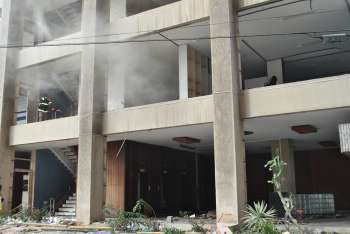 Incêndio atinge Edifício Palmares, no Centro