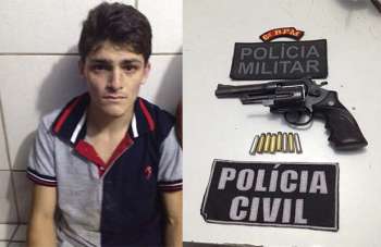 Izaías Marques da Silva Filho, o “Rato, estava com arma e munições (Foto: ASCOM/PC) 