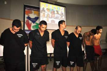 Parte dos presos na operação foram apresentados durante coletiva