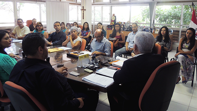 Reunião do reitor Eurico Lôbo com docentes e técnicos do Campus Arapiraca