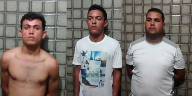 Welder Cleyton da Silva Lima, 20 anos, Pedro Alves Santos Neto, 20 anos e Willian Roger dos Reis, 20 anos 
