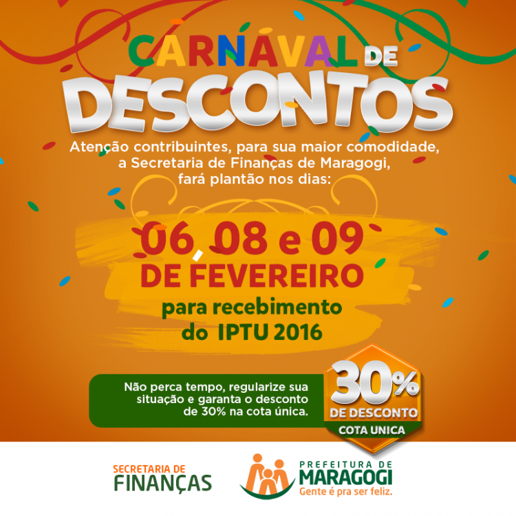 plantão carnaval IPTU