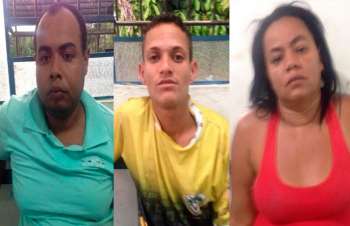 Mickel Jackson da Silva, Cledson Alves dos Santos e Márcia Maria Misael dos Santos.  
