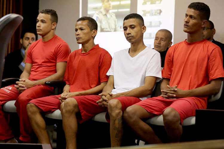 Joás dos Santos, Claudevan Francelino, Tallys Sena e Ewerton Seabra estão sendo julgados no Fórum de Maceió