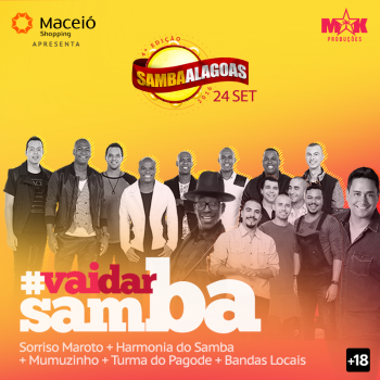 Festival Samba Alagoas agita Maceió em setembro