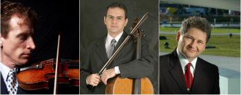 O Trio Guillaume Tardif, Felipe Avellar e José Henrique Martins 