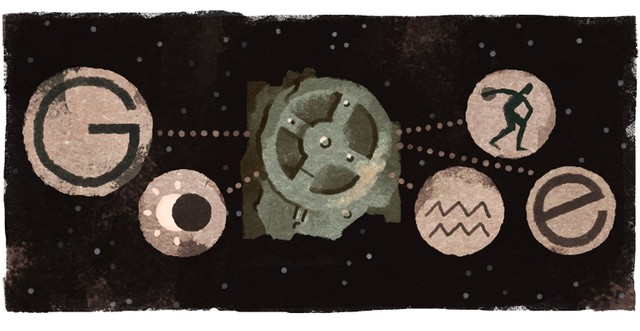 Aniversário de 115 anos do descobrimento do mecanismo de Antikythera é tema de Doodle