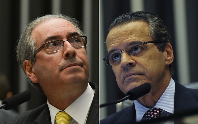 Os peemedebistas Eduardo Cunha e Henrique Eduardo Alves