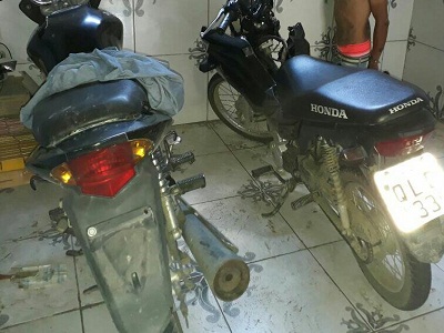 Motocicletas roubadas que seriam desmontadas são recuperadas em União dos Palmares