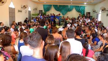 Corpo do jovem foi velado na Igreja Assembleia de Deus na comunidade Juremal, em Baraúna
