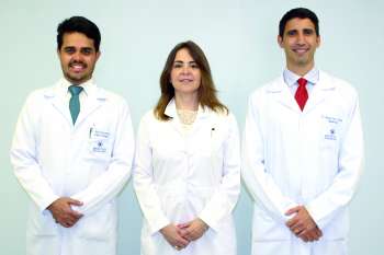 Cirurgião Aldo Barros, oncologista Andrea Albuquerque e o radioterapeuta Marcel Davi