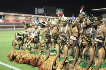 Rei Pelé foi palco da abertura dos Jogos Indígenas de Alagoas, ao reunir centenas de atletas indígenas e chefes de tribos